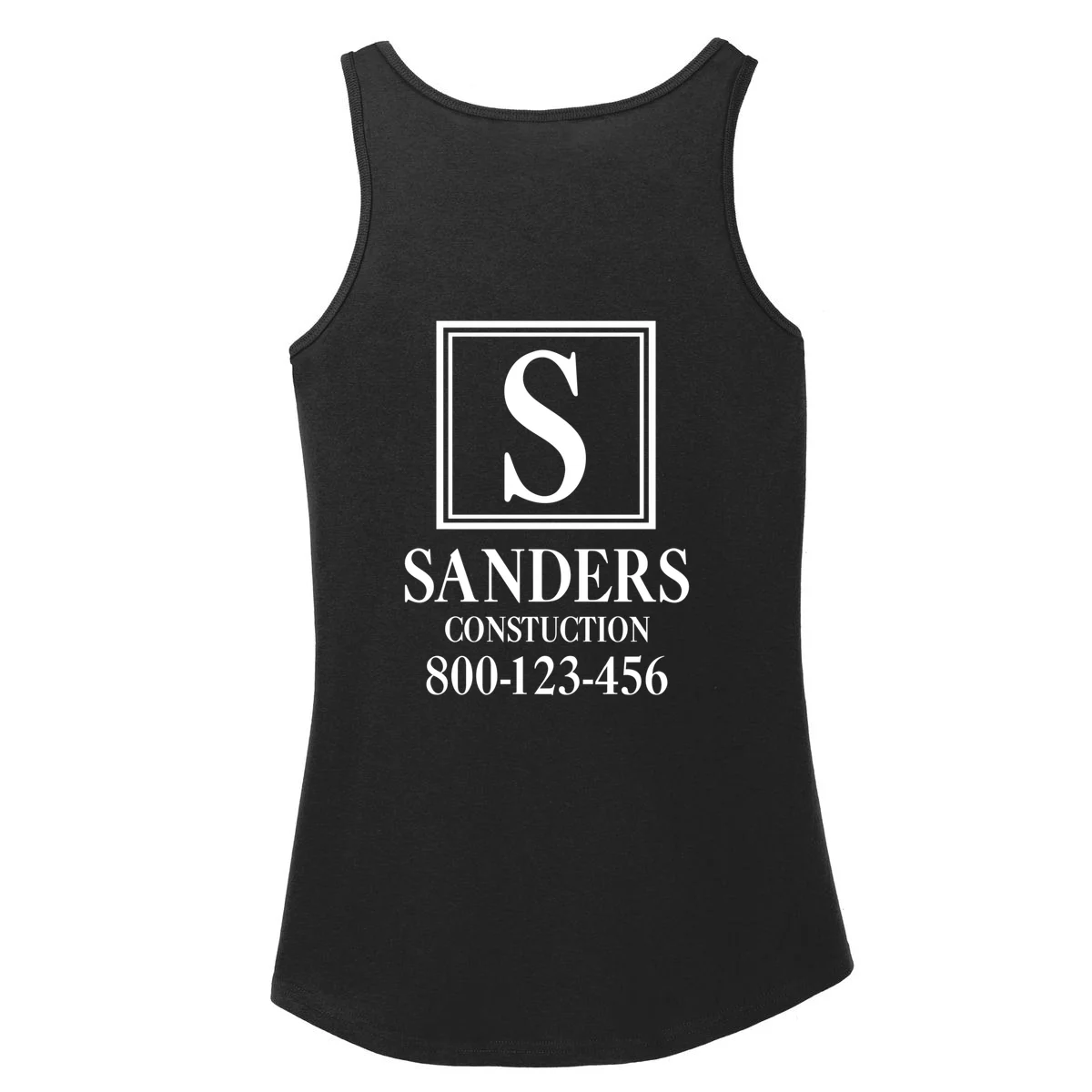 Custom Initial Custom Company Name Women's Tank Top - Back