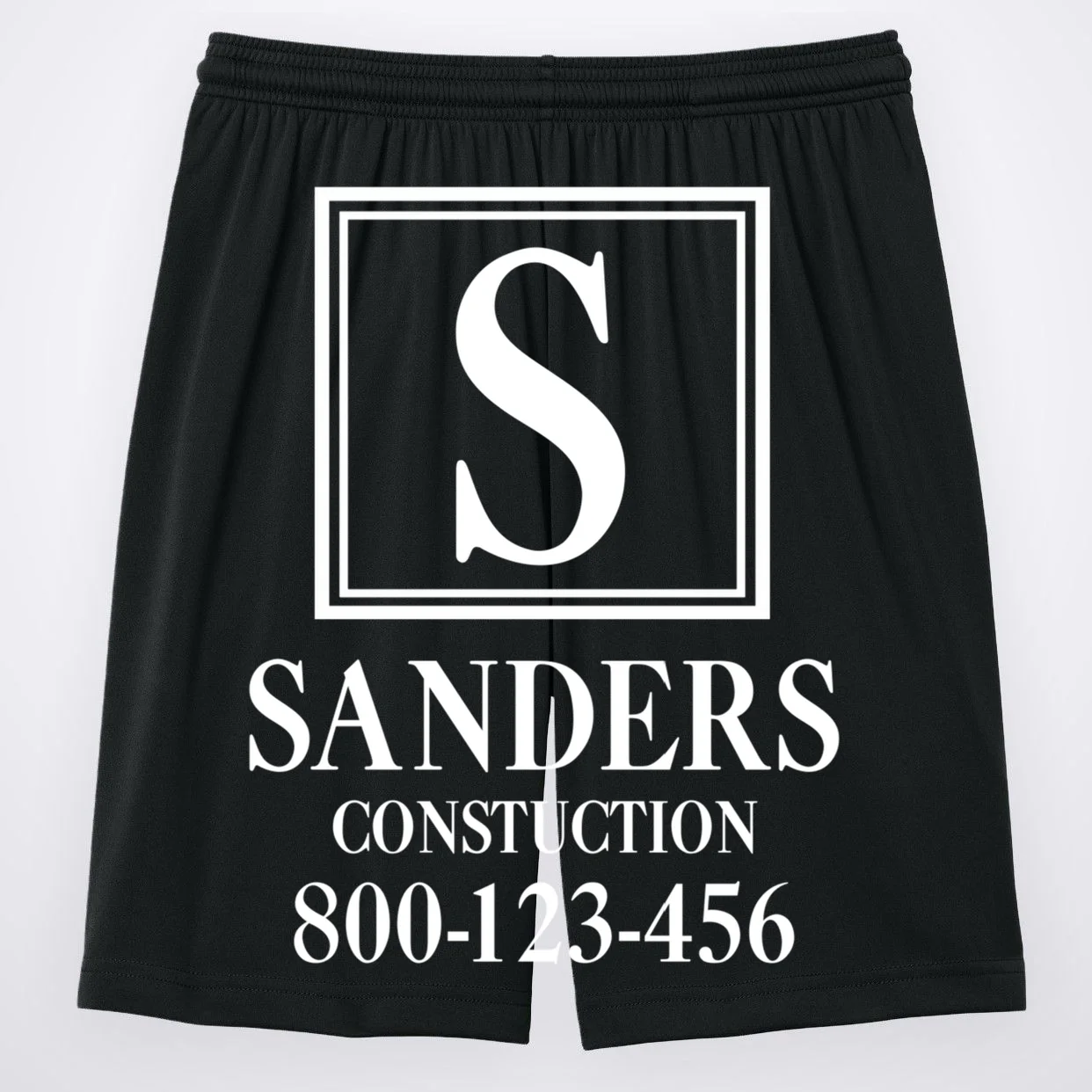 Custom Initial Custom Company Name Men's Shorts - Back