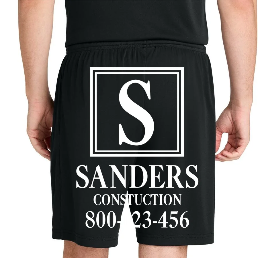 Custom Initial Custom Company Name Men's Shorts - Back 1