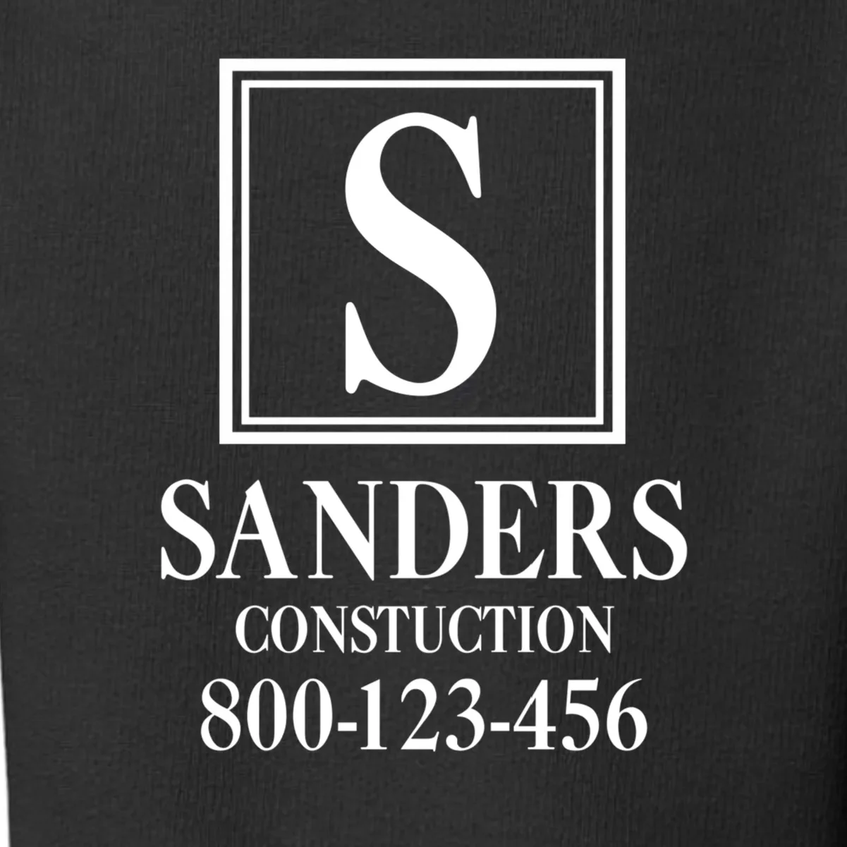 Custom Initial Custom Company Name Toddler Sweatshirt - Back - Close-up