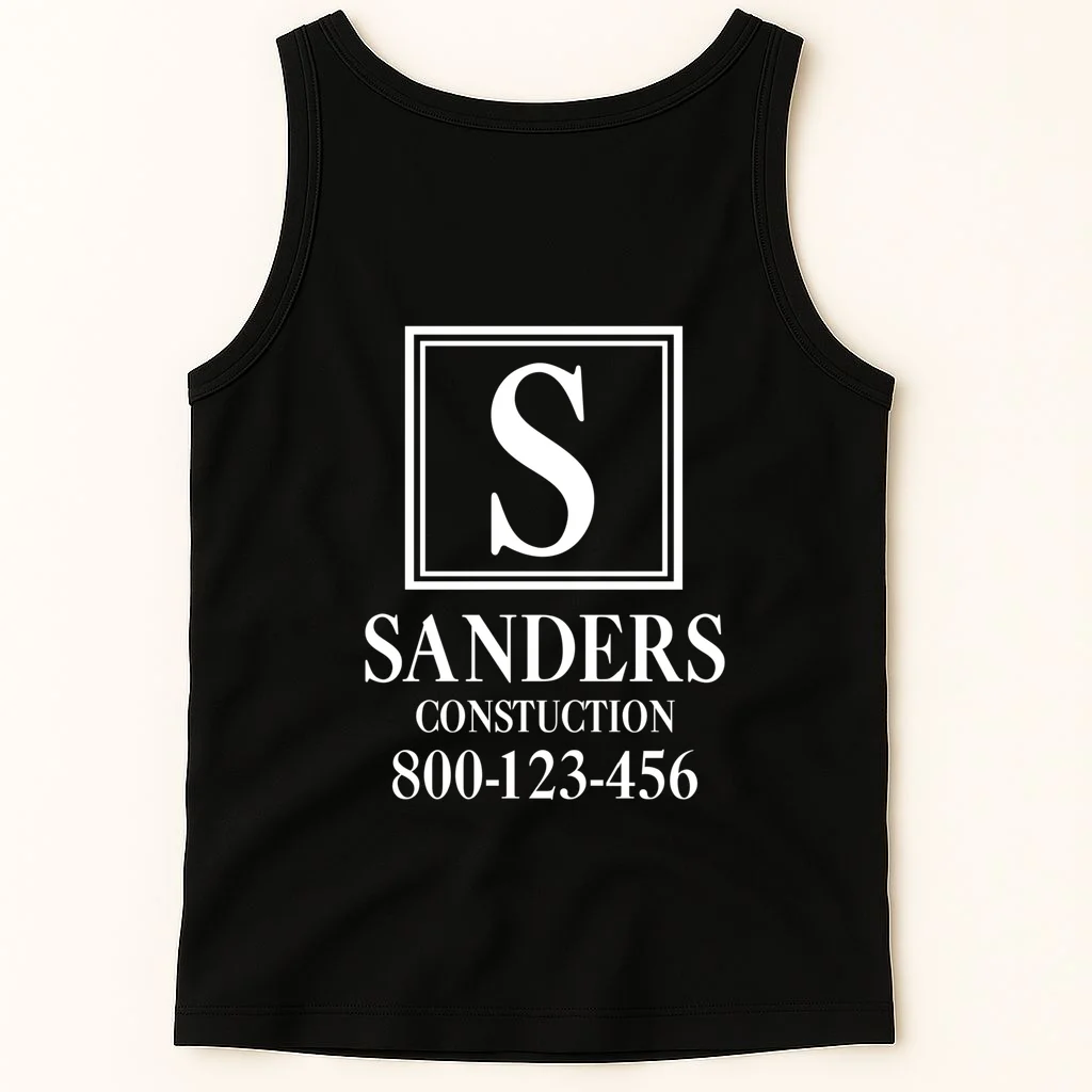 Custom Initial Custom Company Name Tank Top - Back 1