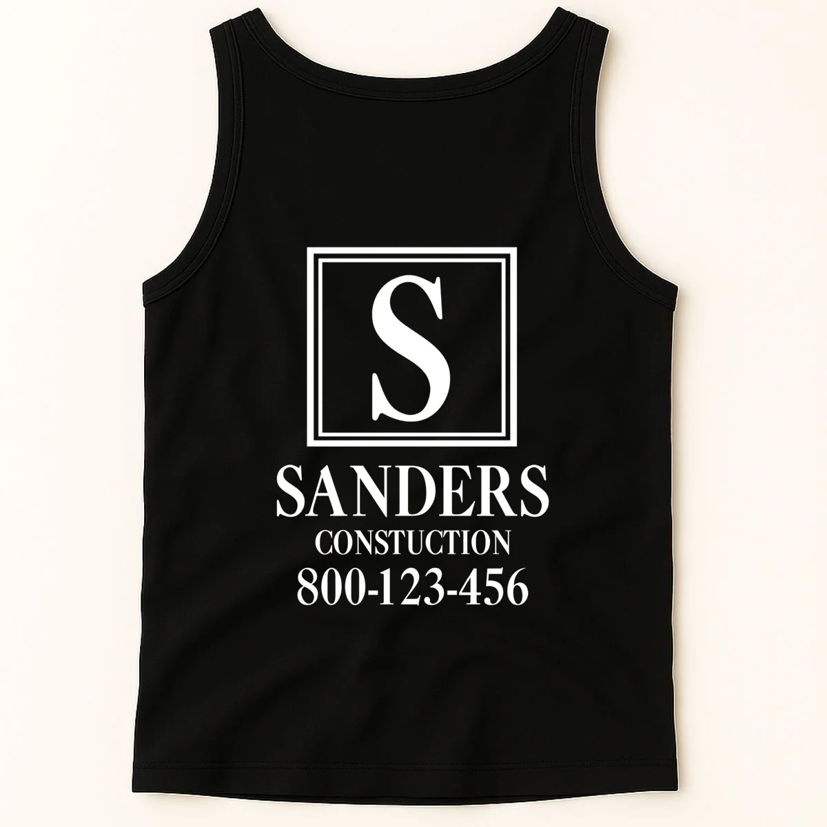 Custom Initial Custom Company Name Tank Top - Back 1