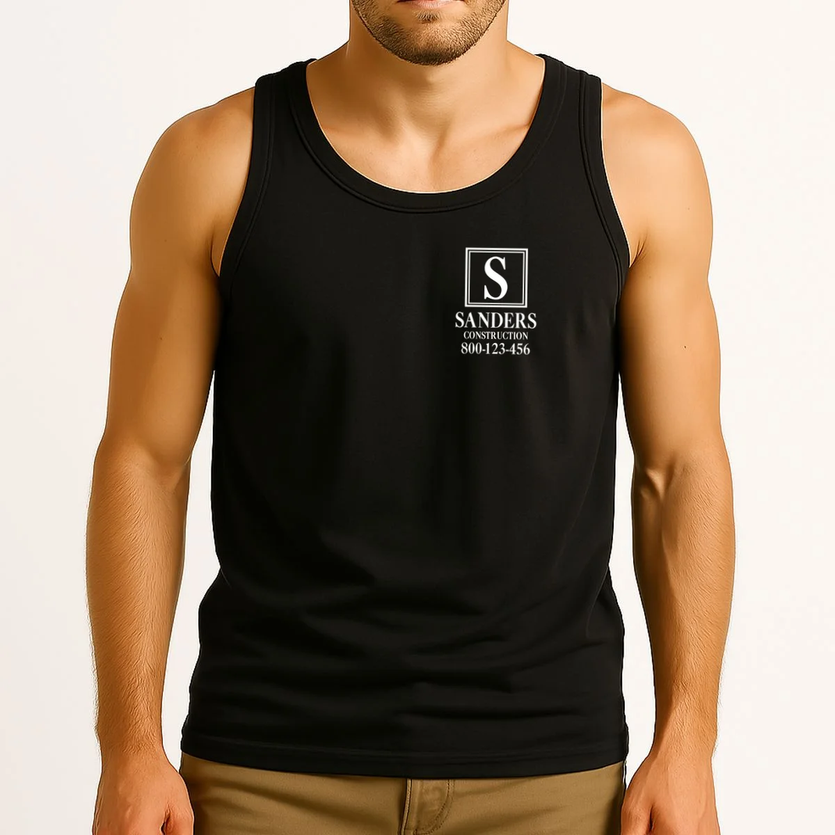 Custom Initial Custom Company Name Tank Top - Front 2