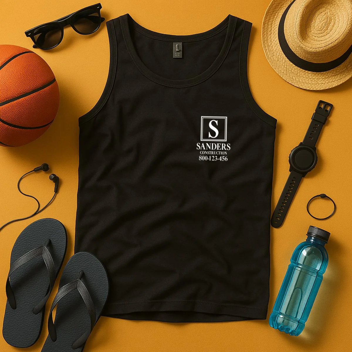 Custom Initial Custom Company Name Tank Top - Front 3