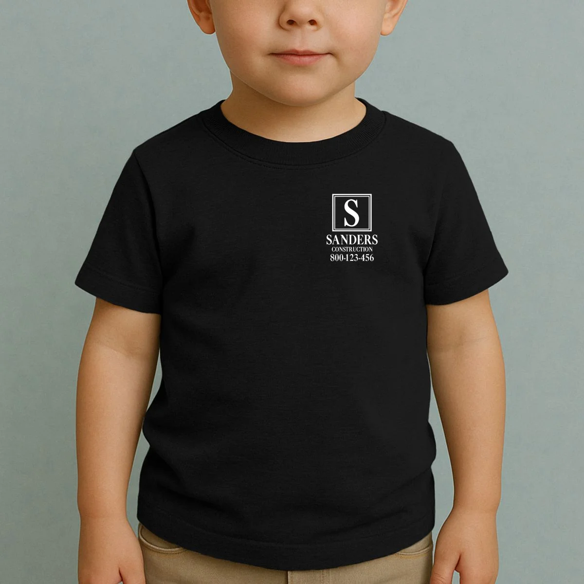 Custom Initial Custom Company Name Toddler T-Shirt - Front 1