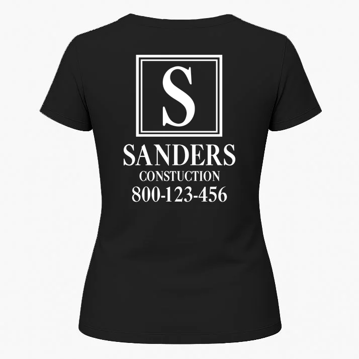 Custom Initial Custom Company Name Women's T-Shirt - Back 1