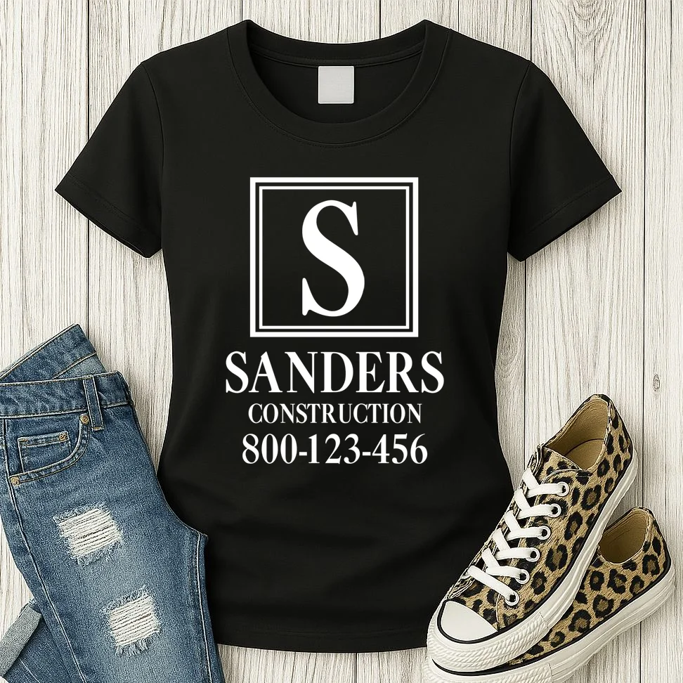 Custom Initial Custom Company Name Women's T-Shirt - Front 2