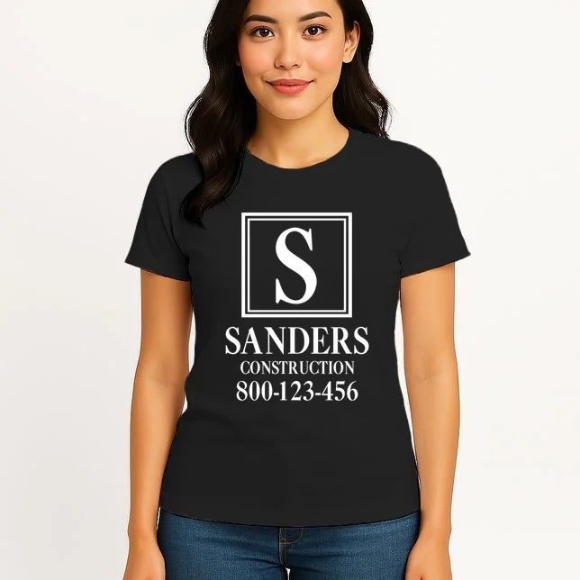 Custom Initial Custom Company Name Women's T-Shirt - Front 3