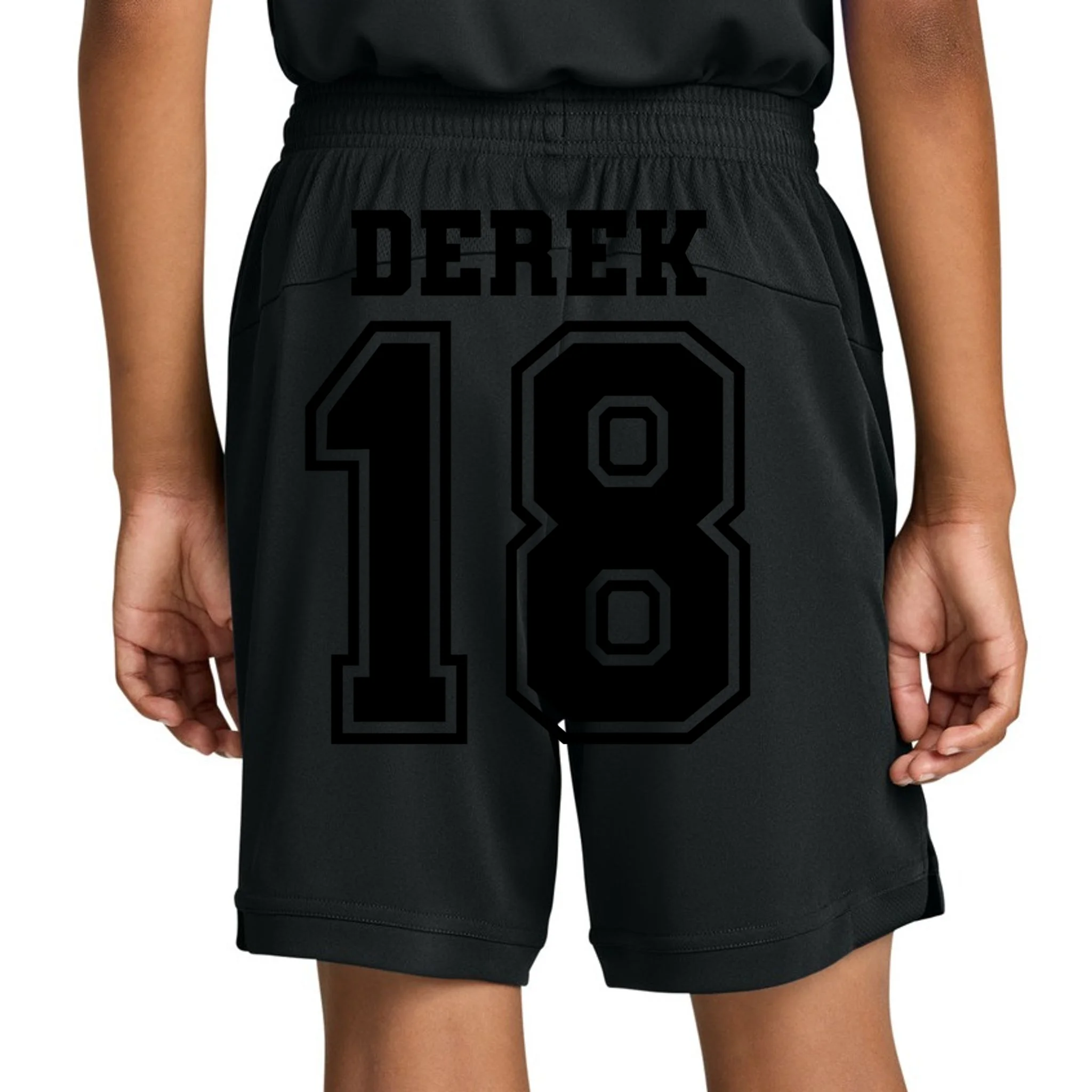 Personalized Football Mom Custom Team Name and Number Football Mama Game Day Kids Shorts Gift for Football Lover - Back 1