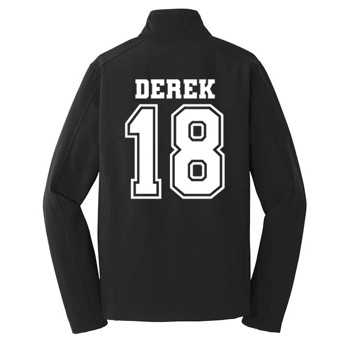 Personalized Football Mom Custom Team Name and Number Football Mama Game Day Men's Soft Jacket Gift for Football Lover - Back - Close-up