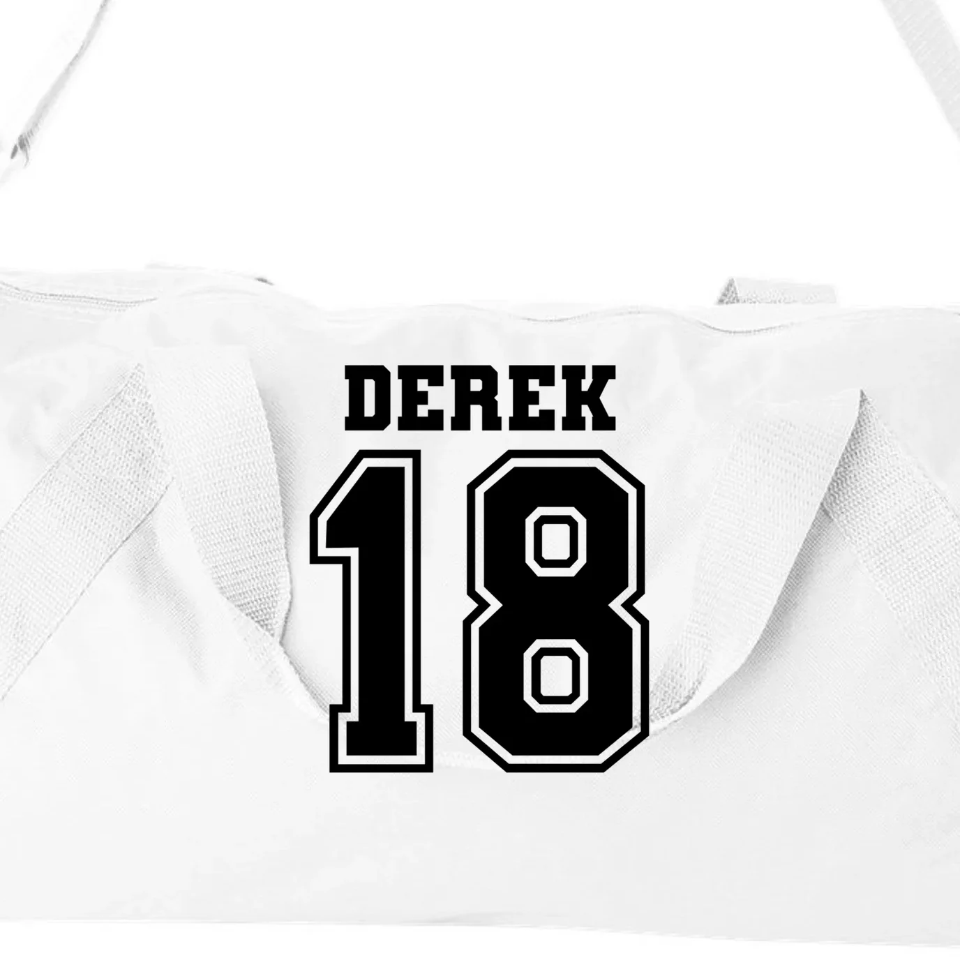 Personalized Football Mom Custom Team Name and Number Football Mama Game Day Duffel Bag Gift for Football Lover - Back - Close-up