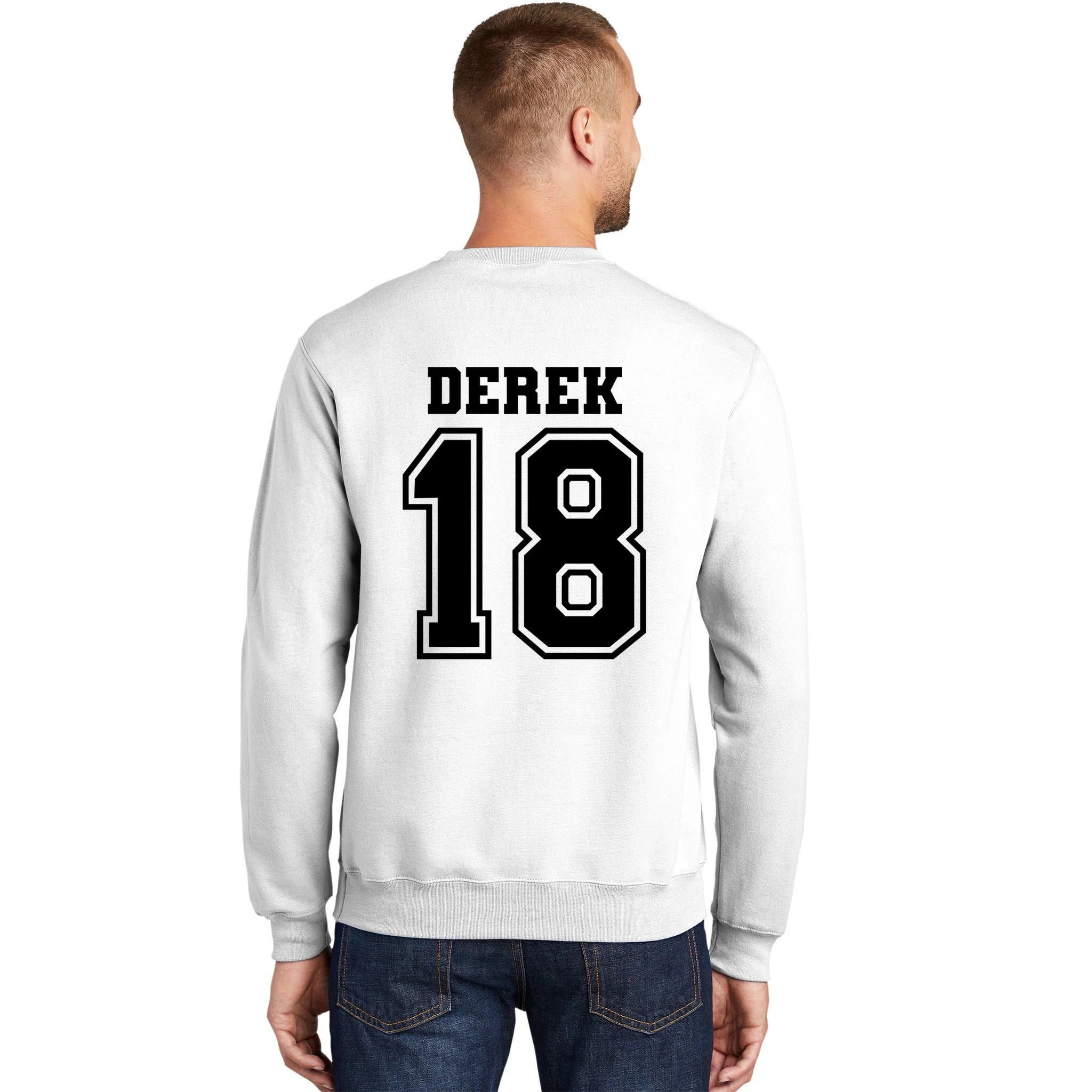 Personalized Football Mom Custom Team Name and Number Football Mama Game Day Sweatshirt Gift for Football Lover - Back