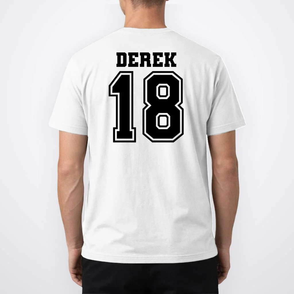 Personalized Football Mom Custom Team Name and Number Football Mama Game Day T-Shirt Gift for Football Lover - Back 1