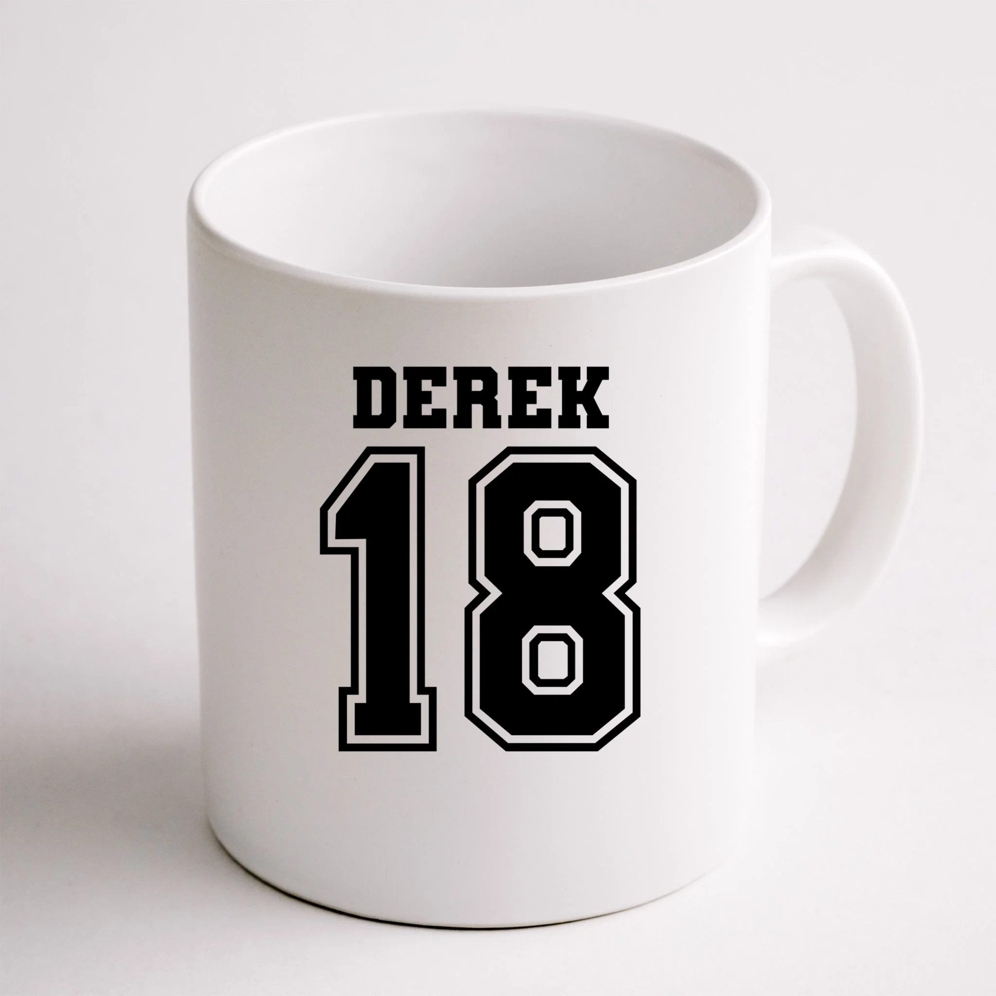 Personalized Football Mom Custom Team Name and Number Football Mama Game Day Coffee Mug Gift for Football Lover - Back