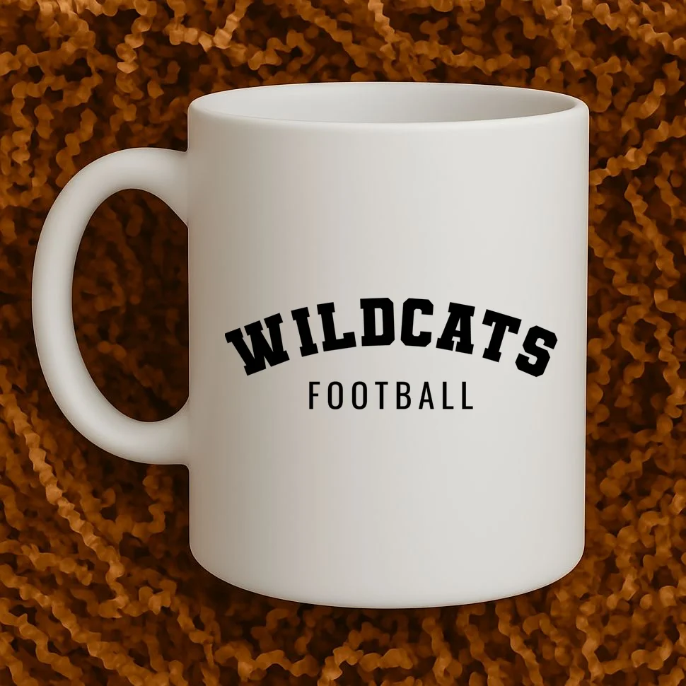 Personalized Football Mom Custom Team Name and Number Football Mama Game Day Coffee Mug Gift for Football Lover - Front 1