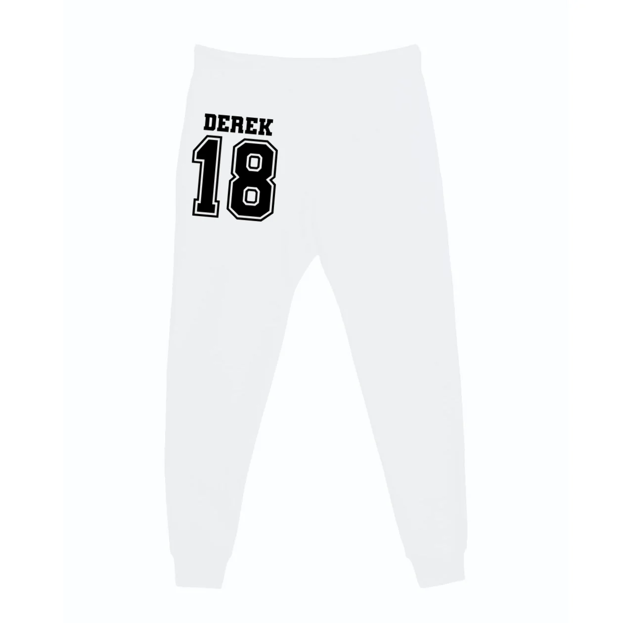 Personalized Football Mom Custom Team Name and Number Football Mama Game Day Men's Sweatpants Gift for Football Lover - Back - Close-up