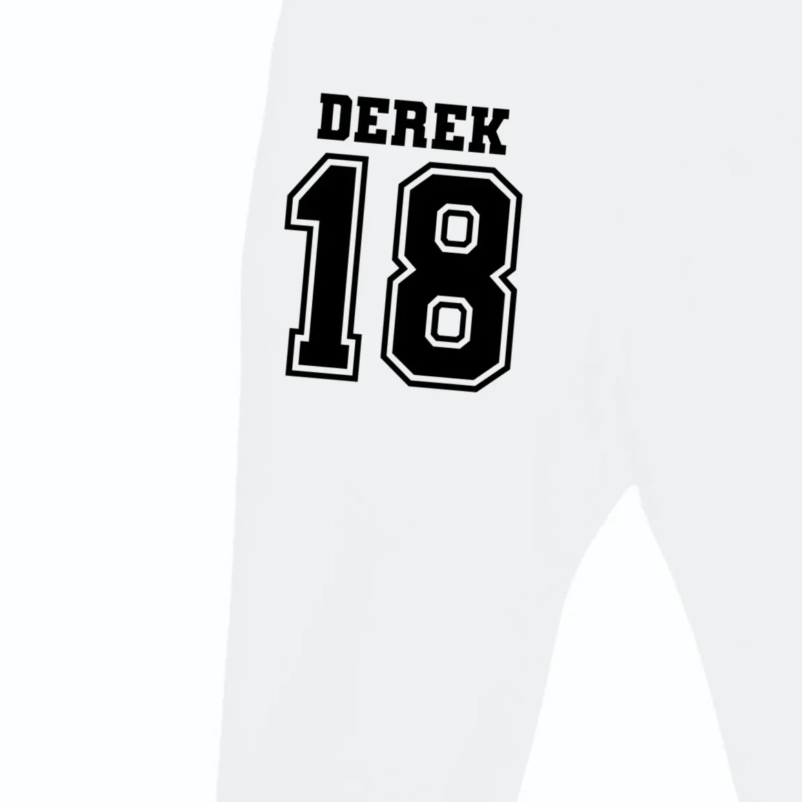 Personalized Football Mom Custom Team Name and Number Football Mama Game Day Men's Sweatpants Gift for Football Lover - Back - Close-up