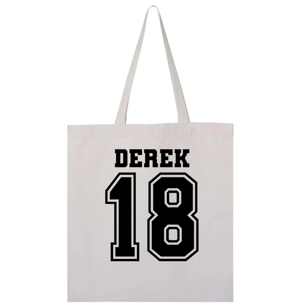 Personalized Football Mom Custom Team Name and Number Football Mama Game Day Tote Bag Gift for Football Lover - Back