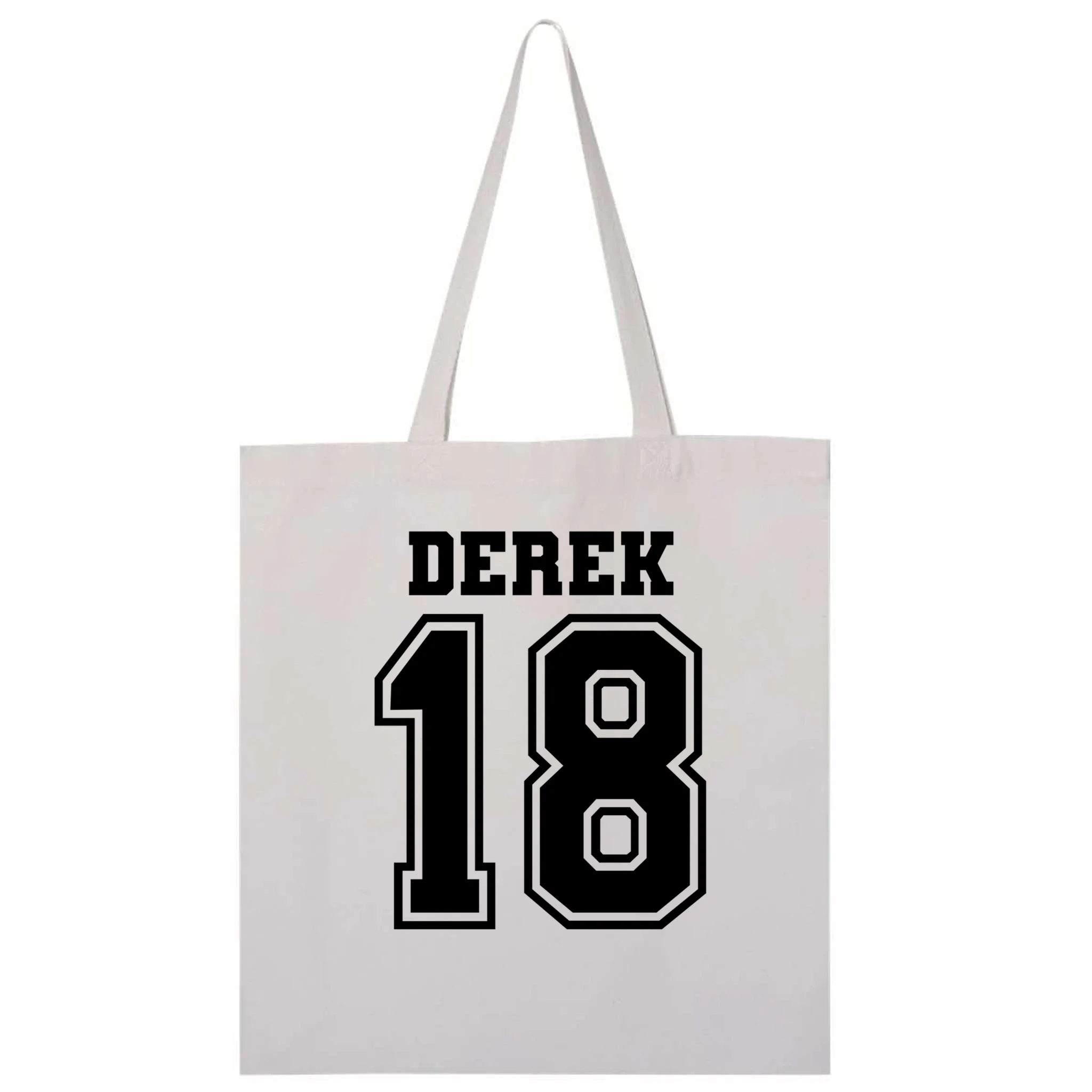 Personalized Football Mom Custom Team Name and Number Football Mama Game Day Tote Bag Gift for Football Lover - Back