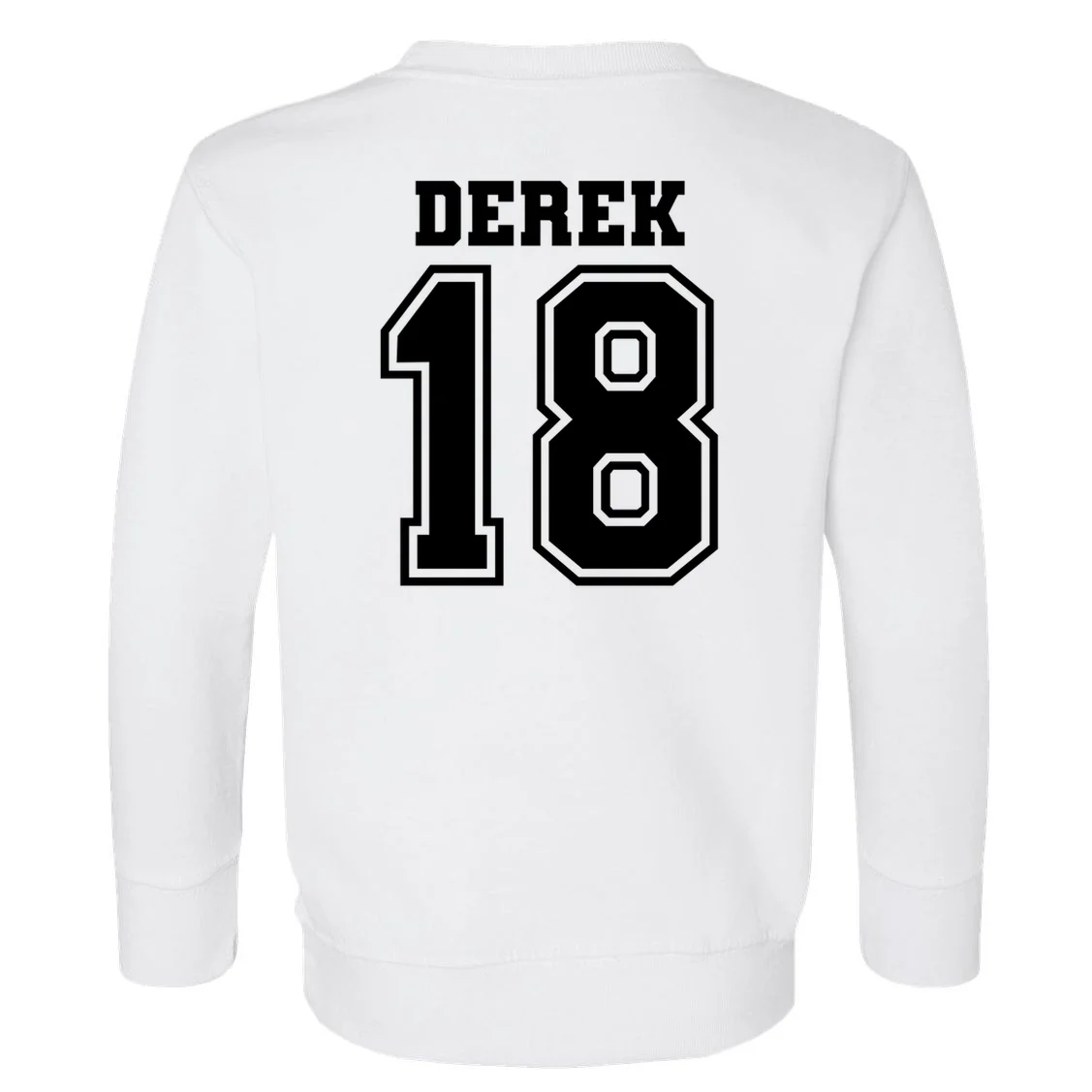 Personalized Football Mom Custom Team Name and Number Football Mama Game Day Toddler Sweatshirt Gift for Football Lover - Back - Close-up