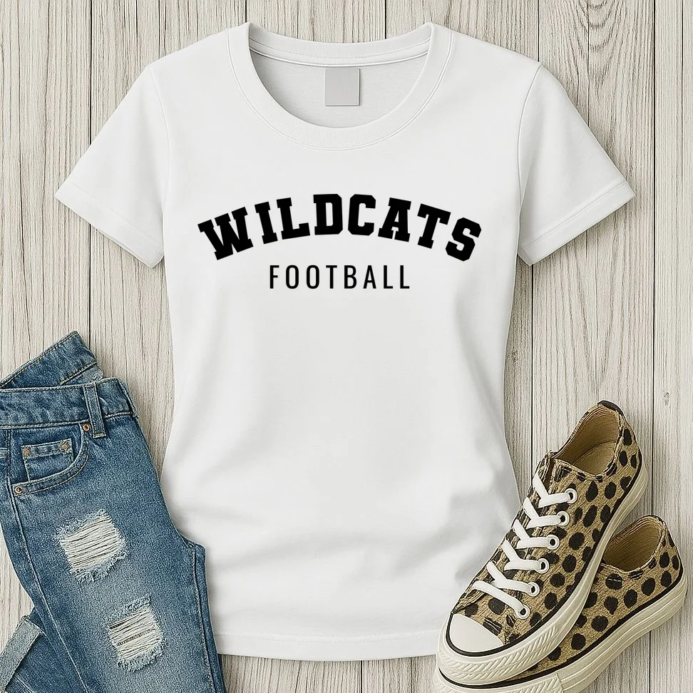 Personalized Football Mom Custom Team Name and Number Football Mama Game Day Women's T-Shirt Gift for Football Lover - Front 2