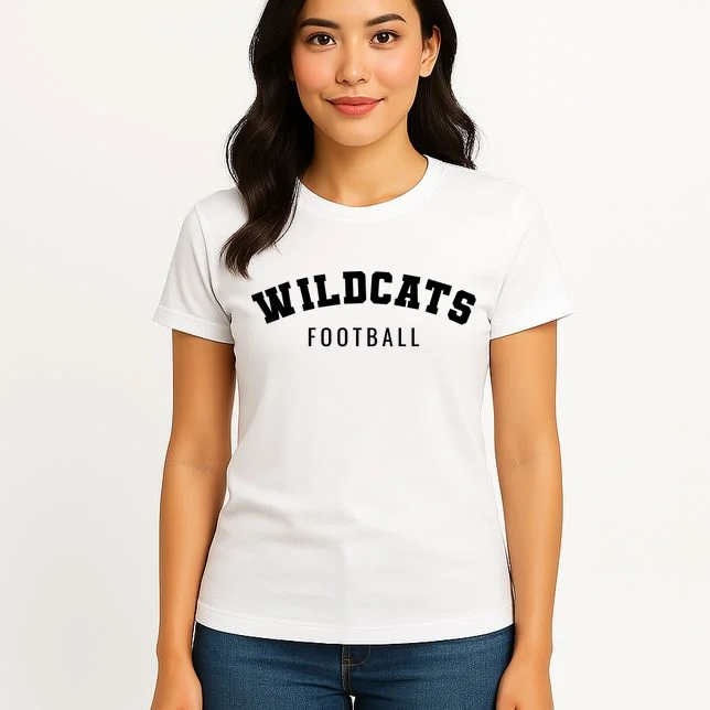 Personalized Football Mom Custom Team Name and Number Football Mama Game Day Women's T-Shirt Gift for Football Lover - Front 3
