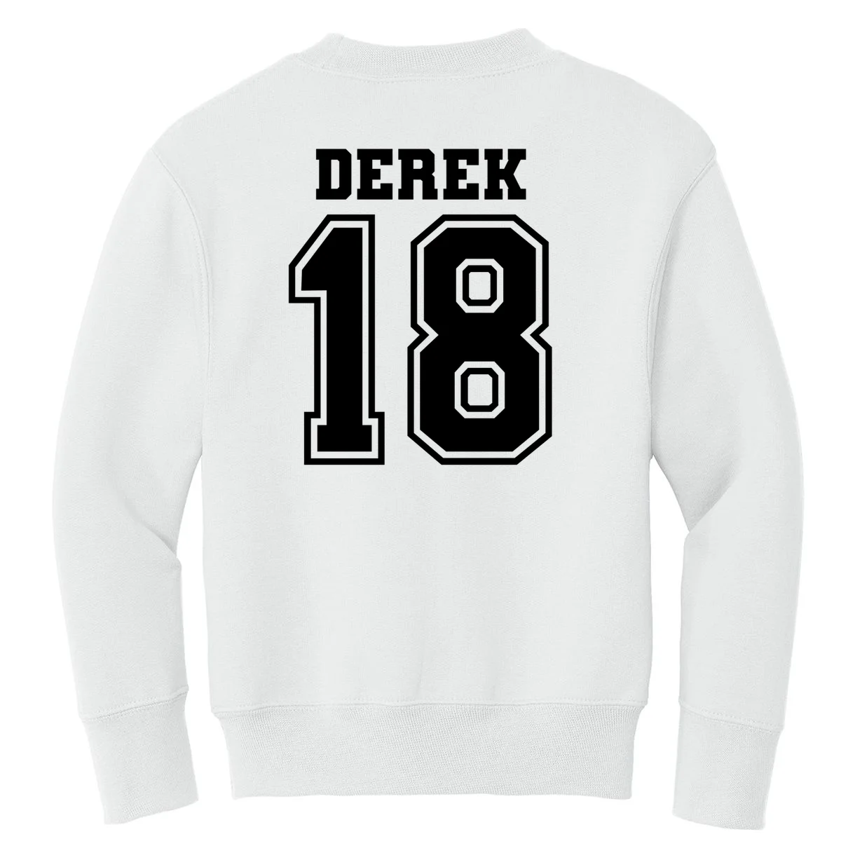 Personalized Football Mom Custom Team Name and Number Football Mama Game Day Kids Sweatshirt Gift for Football Lover - Back