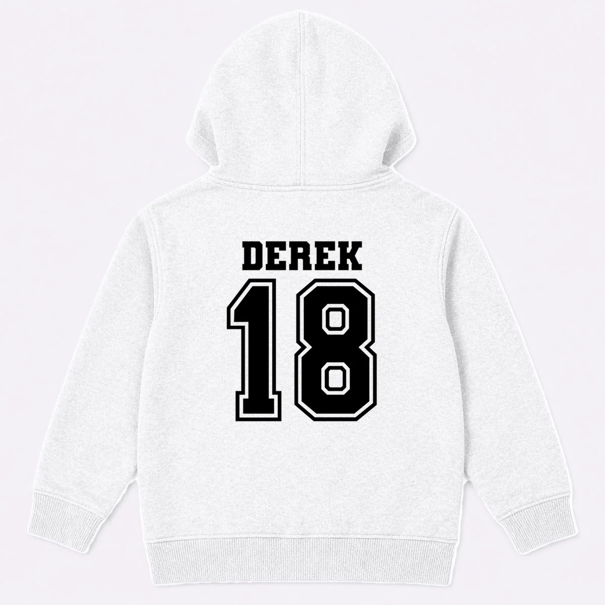 Personalized Football Mom Custom Team Name and Number Football Mama Game Day Kids Hoodie Gift for Football Lover - Back