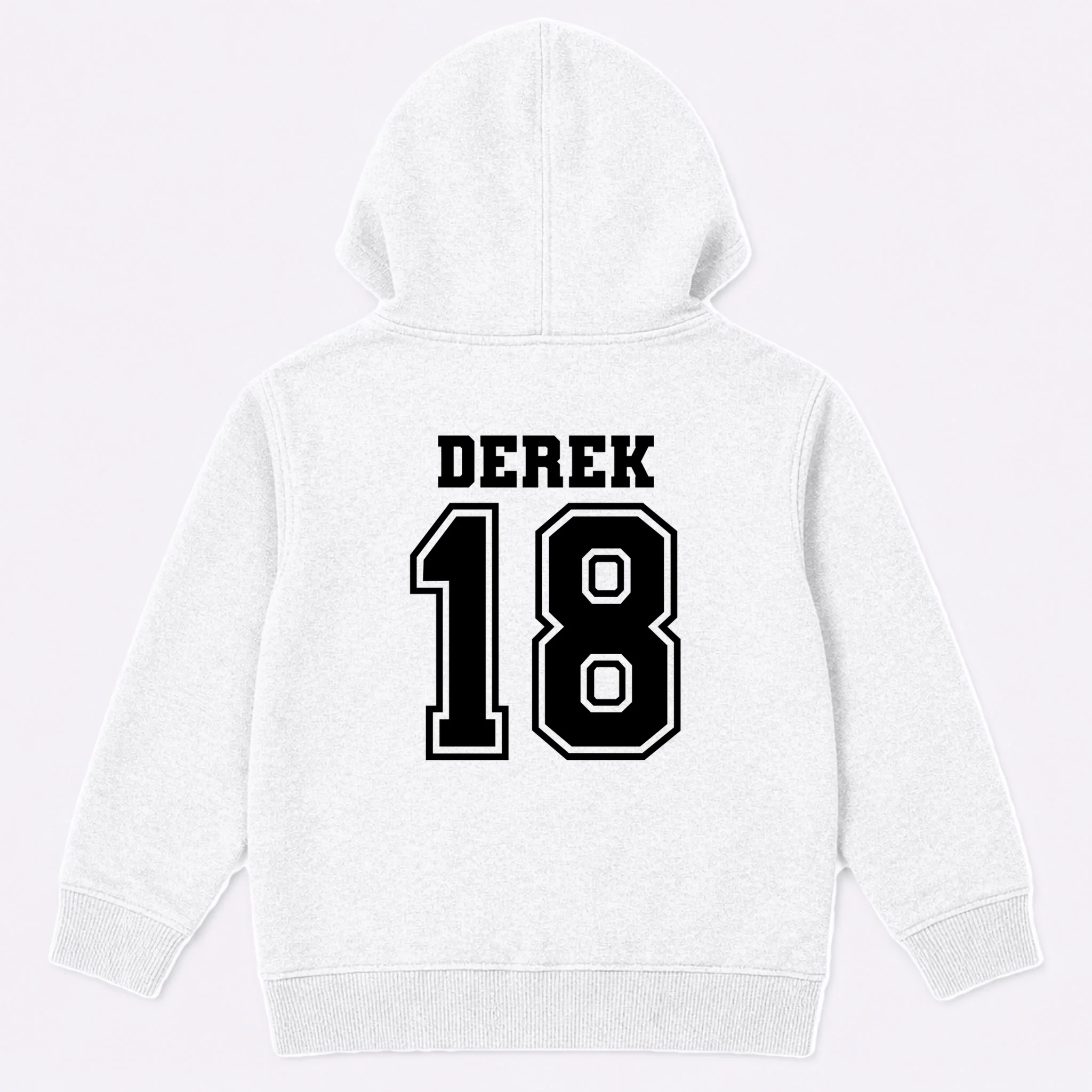 Personalized Football Mom Custom Team Name and Number Football Mama Game Day Kids Hoodie Gift for Football Lover - Back