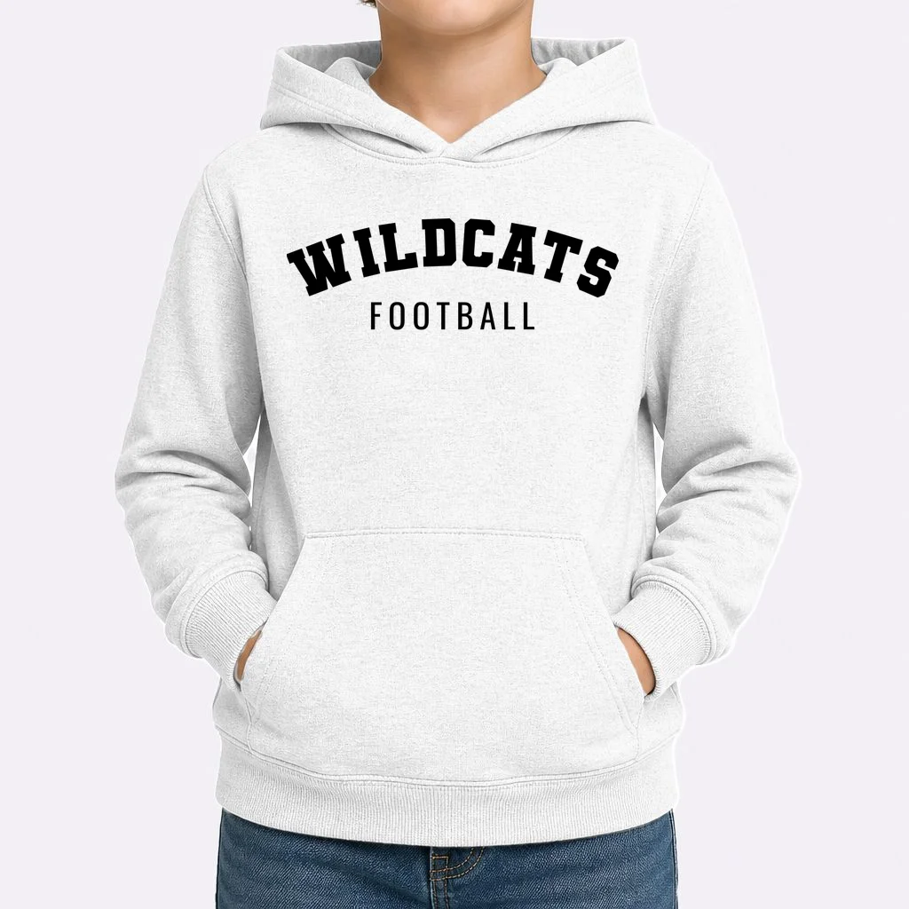 Personalized Football Mom Custom Team Name and Number Football Mama Game Day Kids Hoodie Gift for Football Lover - Front 1