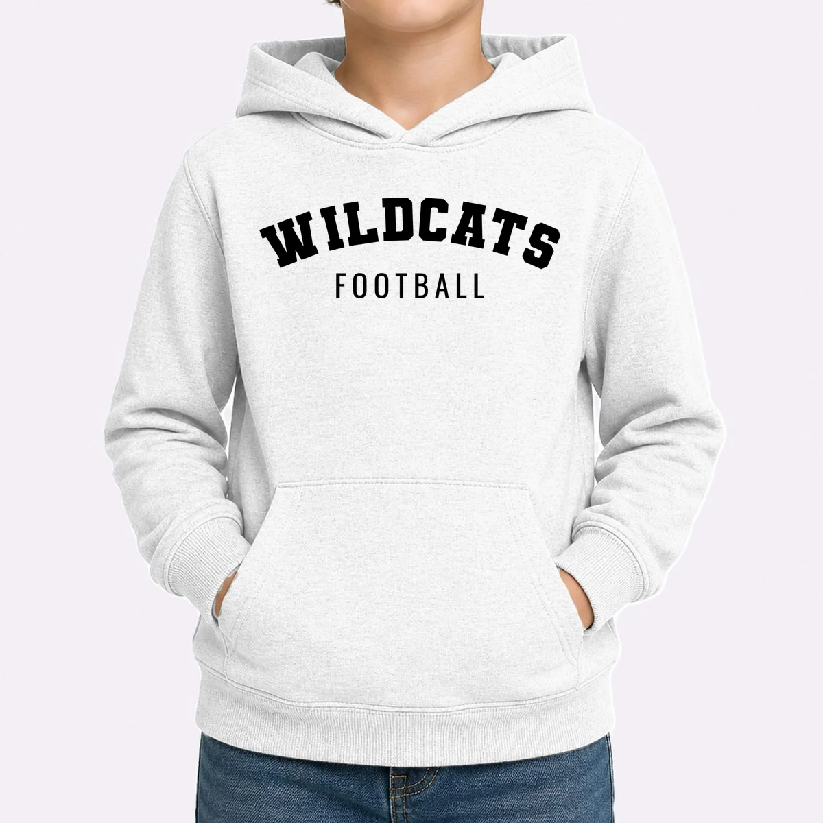 Personalized Football Mom Custom Team Name and Number Football Mama Game Day Kids Hoodie Gift for Football Lover - Front 1