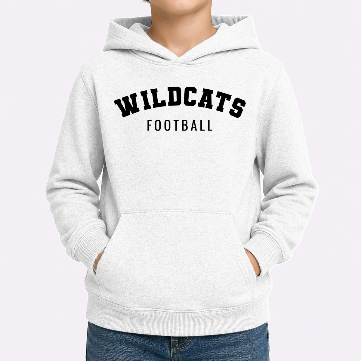 Personalized Football Mom Custom Team Name and Number Football Mama Game Day Kids Hoodie Gift for Football Lover - Front 1