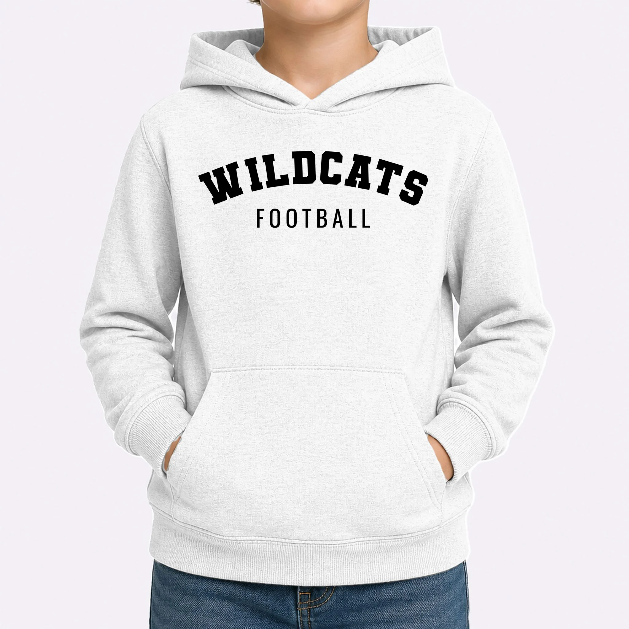Personalized Football Mom Custom Team Name and Number Football Mama Game Day Kids Hoodie Gift for Football Lover - Front 1