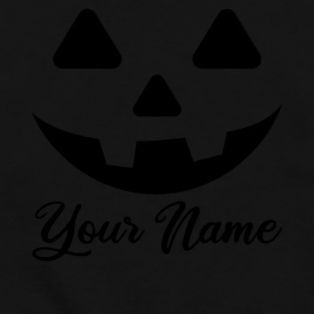 Personalized Jack O'Lantern Halloween Men's Hoodie Custom Name - Back - Close-up