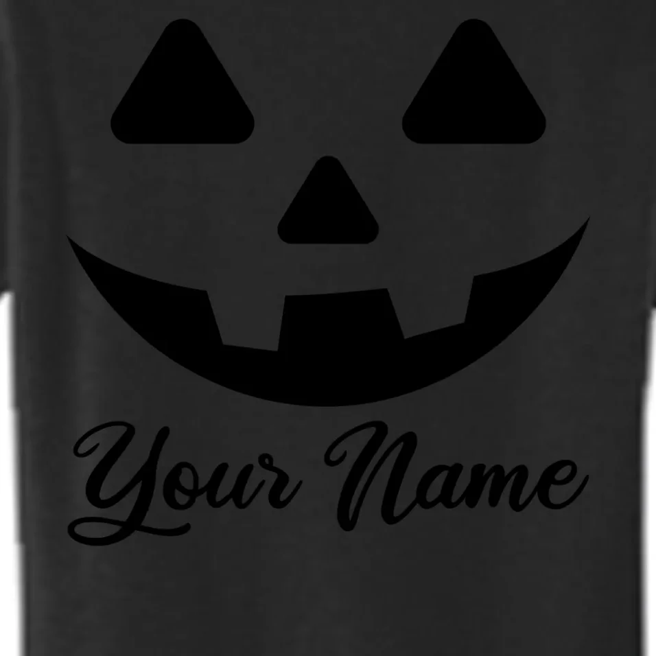 Personalized Jack O'Lantern Halloween Women's Flannel Pajama Set Custom Name - Back - Close-up