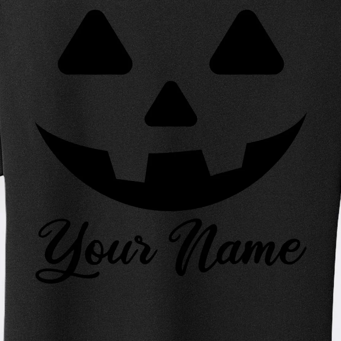 Personalized Jack O'Lantern Halloween Women's Polo Custom Name - Back - Close-up