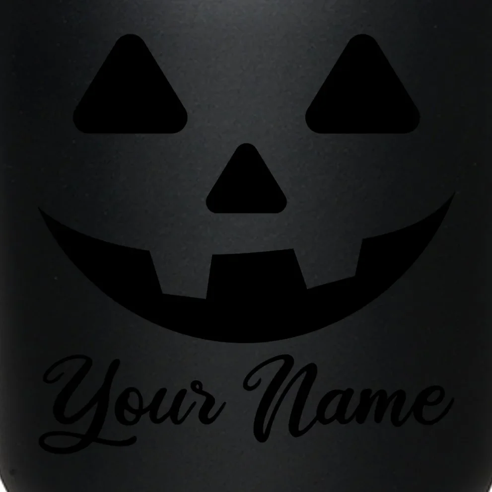 Personalized Jack O'Lantern Halloween 20oz Tumbler Custom Name - Back - Close-up