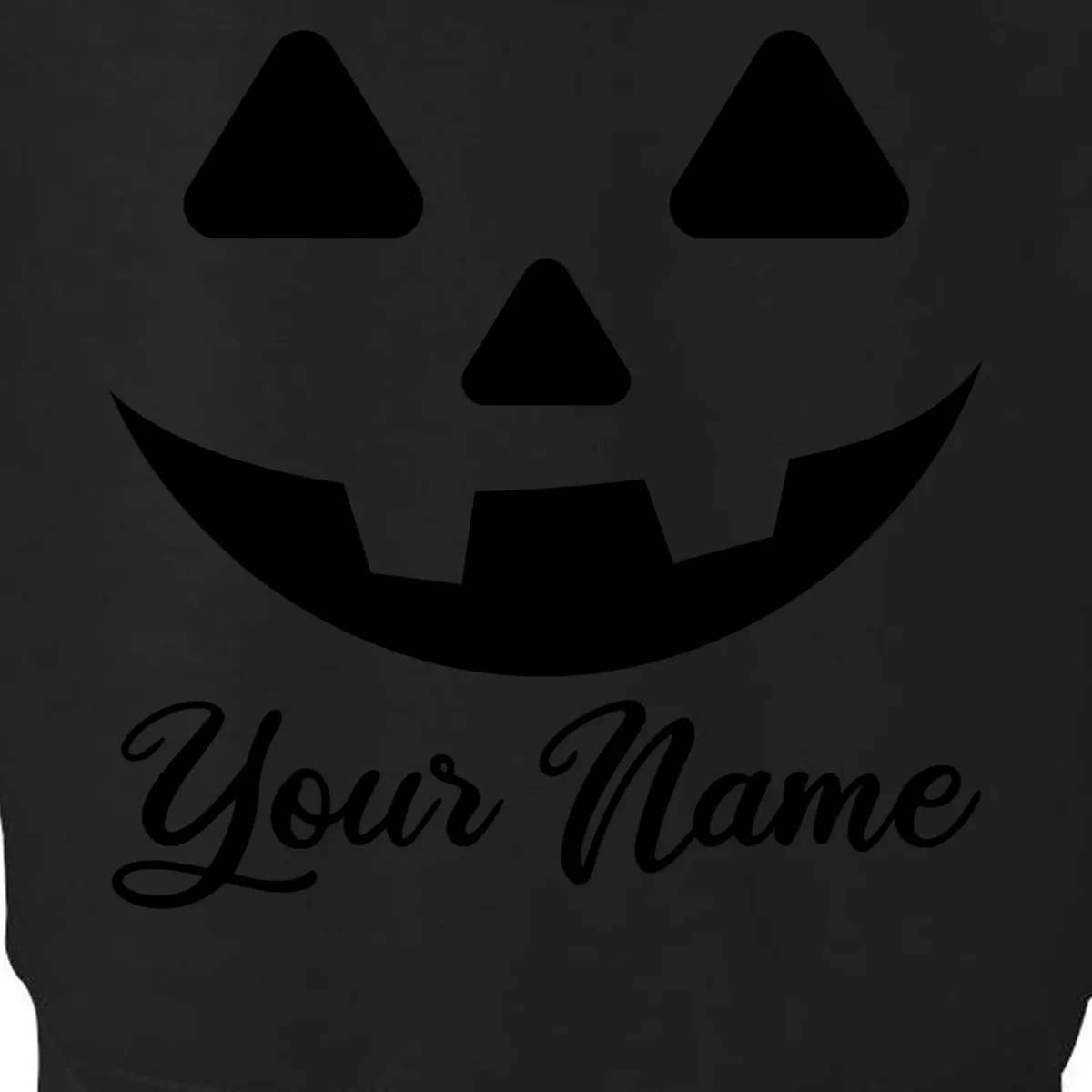 Personalized Jack O'Lantern Halloween Toddler Hoodie Custom Name - Back - Close-up