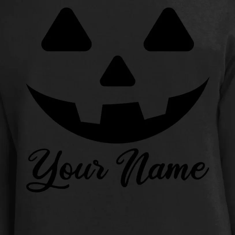 Personalized Jack O'Lantern Halloween Kids Long Sleeve Shirt Custom Name - Back - Close-up