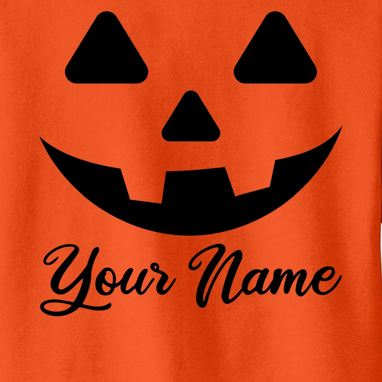 Personalized Jack O'Lantern Halloween Men's Sweatshirt Custom Name - Back - Close-up