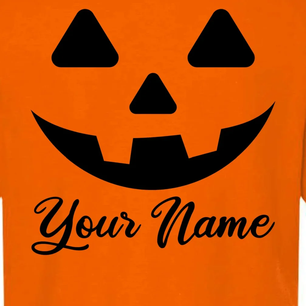 Personalized Jack O'Lantern Halloween Men's Polo Custom Name - Back - Close-up