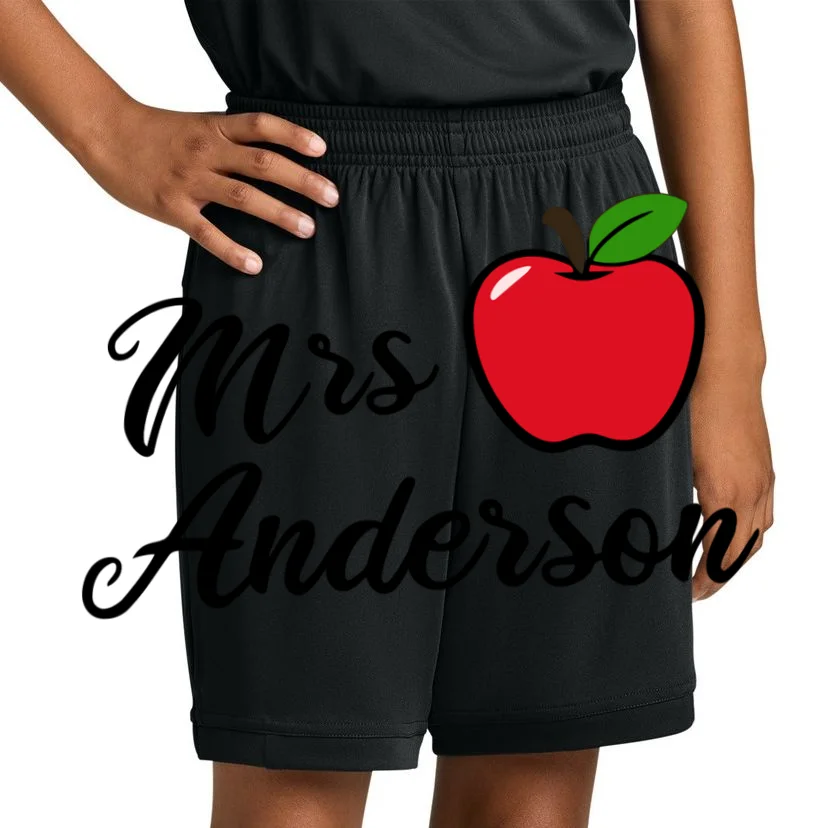 Custom Teacher Personalized Name Kids Shorts - Front 1