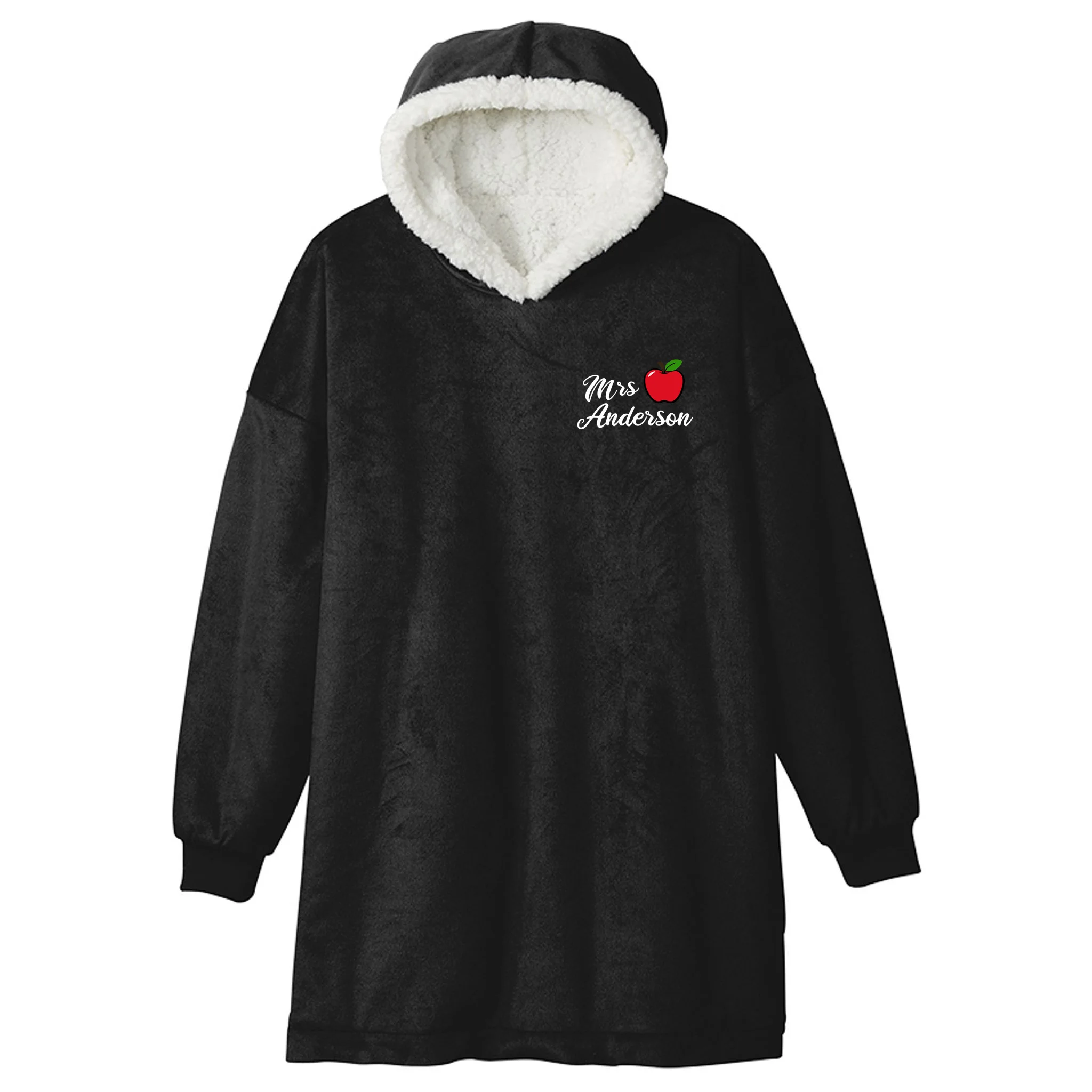 Custom Teacher Personalized Name Hooded Blanket - Front