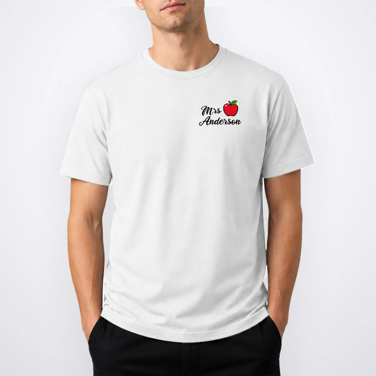 Custom Teacher Personalized Name T-Shirt - Front 1