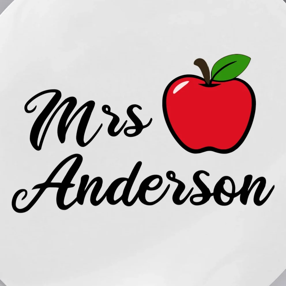 Custom Teacher Personalized Name Button - Front - Close-up
