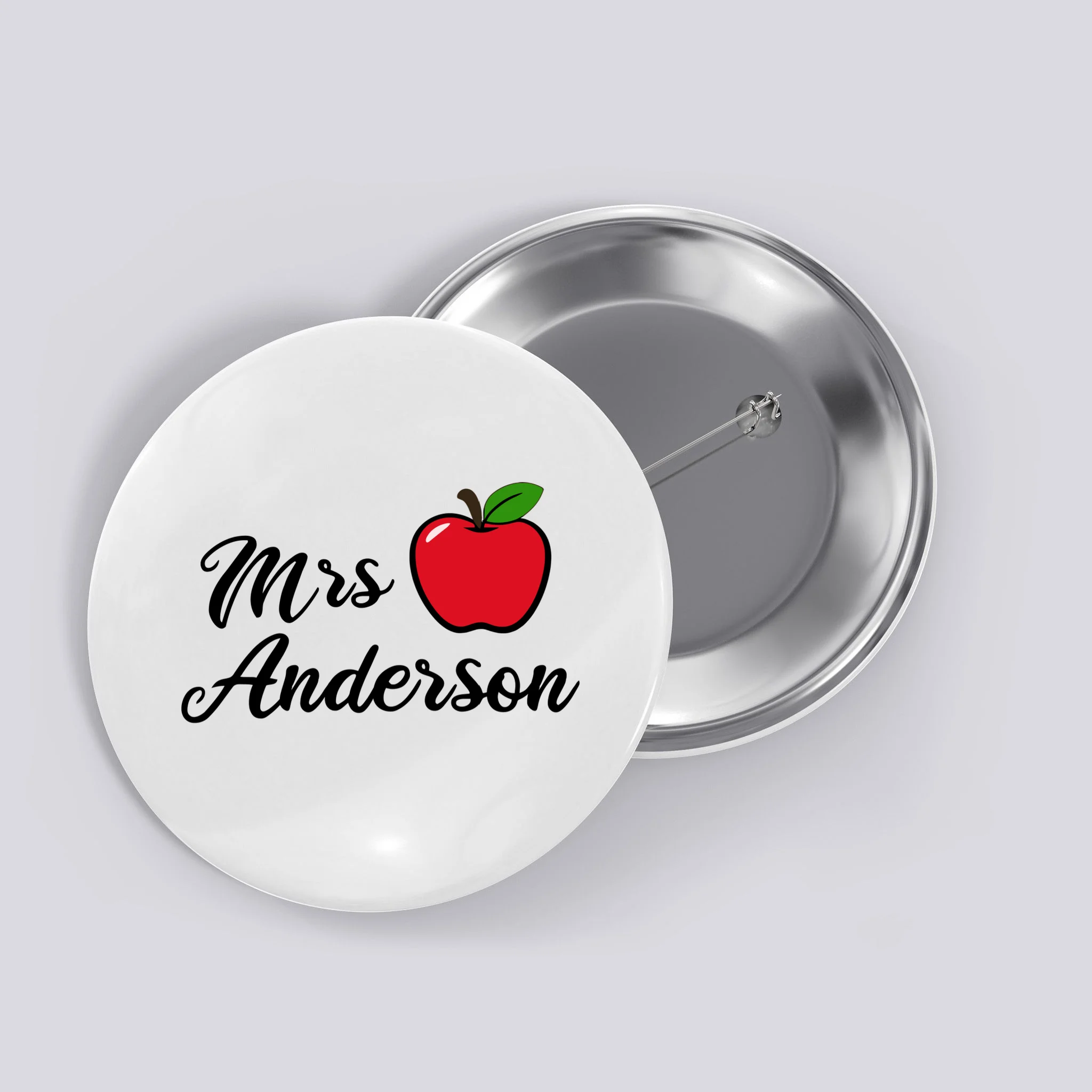 Custom Teacher Personalized Name Button - Front