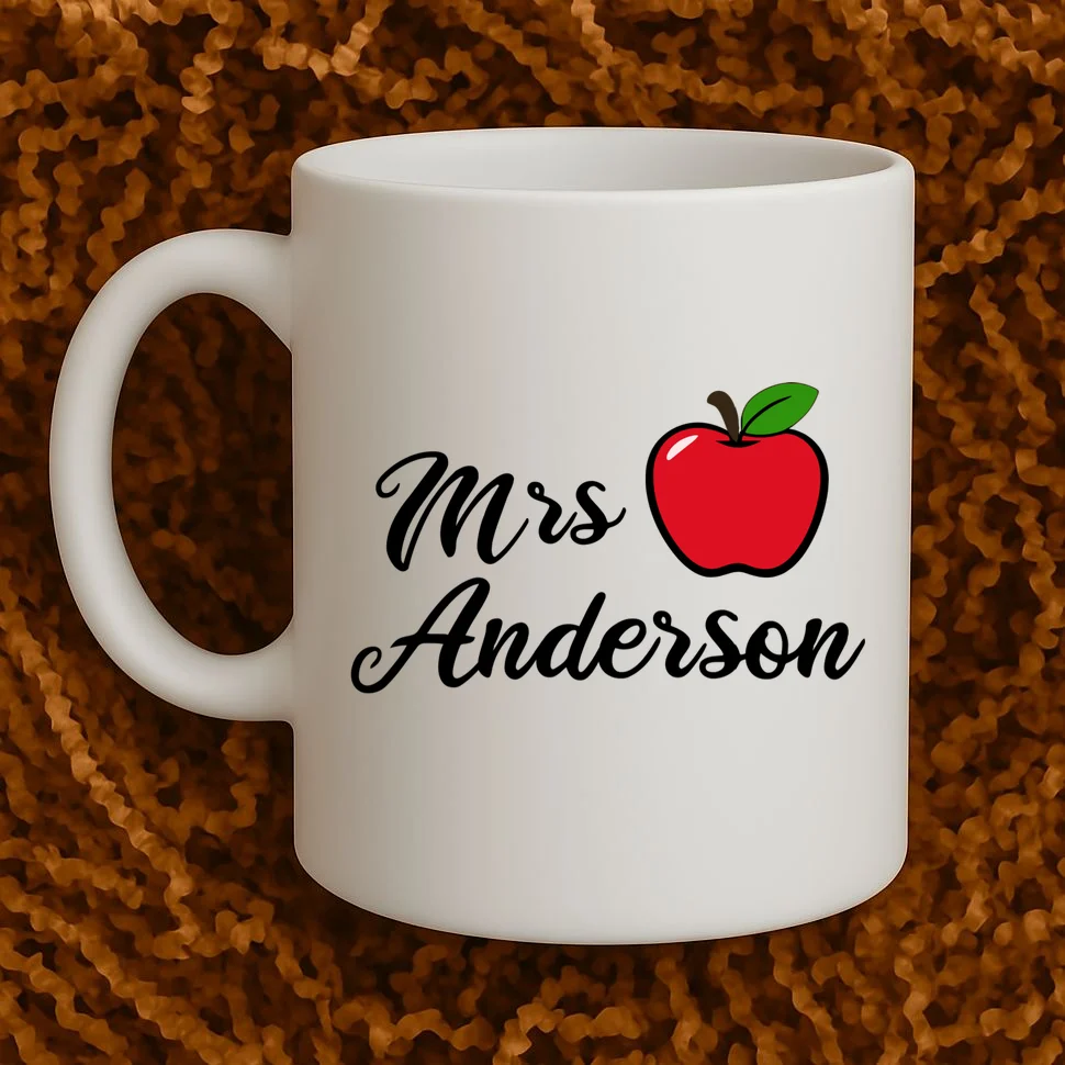Custom Teacher Personalized Name Coffee Mug - Front 1