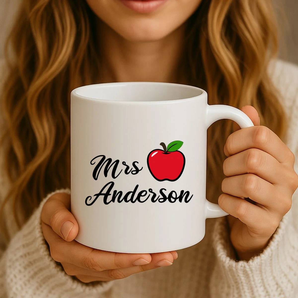 Custom Teacher Personalized Name Coffee Mug - Front 2