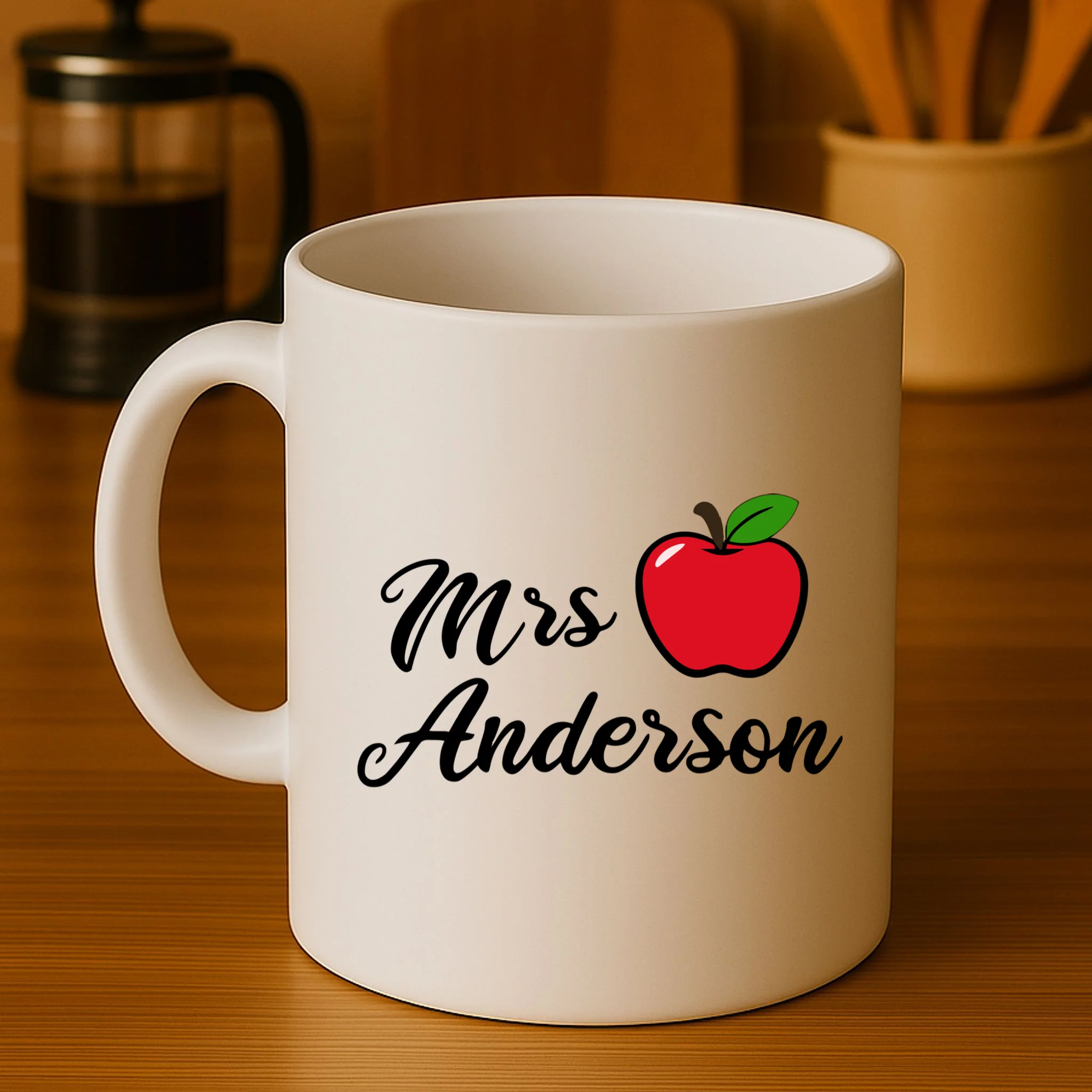 Custom Teacher Personalized Name Coffee Mug - Front 3