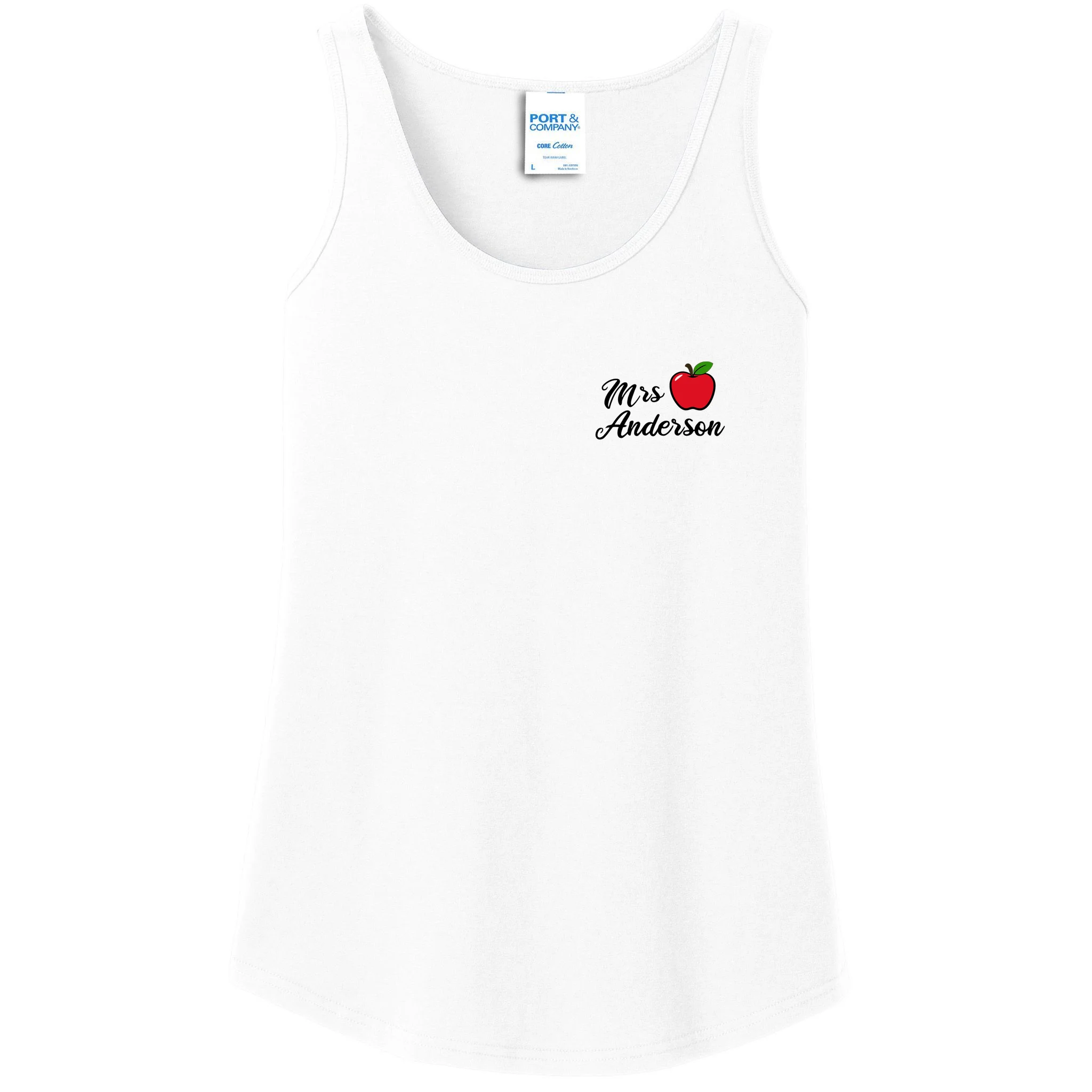 Custom Teacher Personalized Name Women's Tank Top - Front